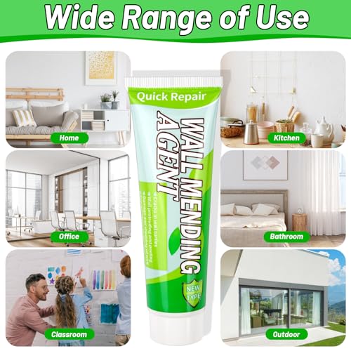 Mckanti Drywall Repair Kit - Spackle & Patch for Wall Holes, Includes 4 Pcs Drywall Patch, Sandpaper, Scraper - color: 3 Pack Wall Spackle