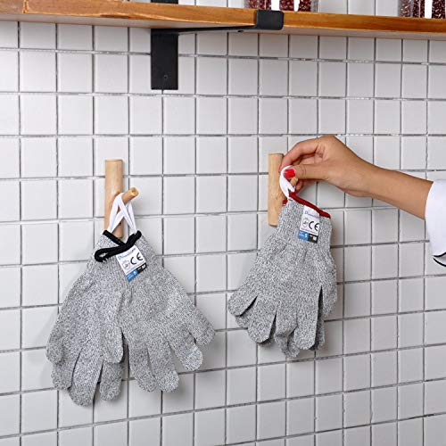 Dowellife Cut Resistant Gloves Food Grade Level 5 Protection, Safety Kitchen Cuts Gloves for Oyster Shucking, Fish Fillet Processing, Mandolin Slicing, Meat Cutting and Wood Carving. (X-Large-2 Pairs) - size: X-large (Pack of 2), style: Original