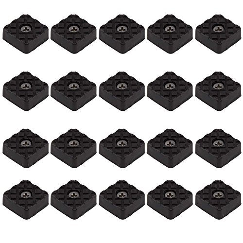 20pcs Square Furniture Pads,ULIFESTAR Furniture Feet Glides Sliders Carpet Saver Hardwood Floor Protectors Surface Protection for Chair Table Sofa Couch Leg Caps Non Slip Furniture Grippers (Black) - color: Black