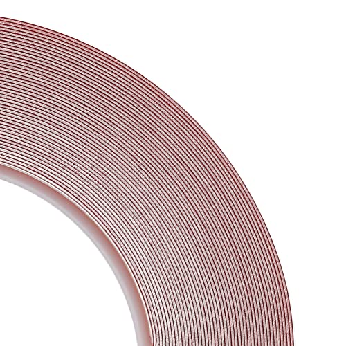 Double Sided Strong Adhesive Tape, 5mm x 15M x 0.5mm Thickness, Clear 2-Sided Tape, Transparent Tape for Phone Laptop LCD Screen Case Repair Plastic Wood Glass Mounting DIY - size: 5mm