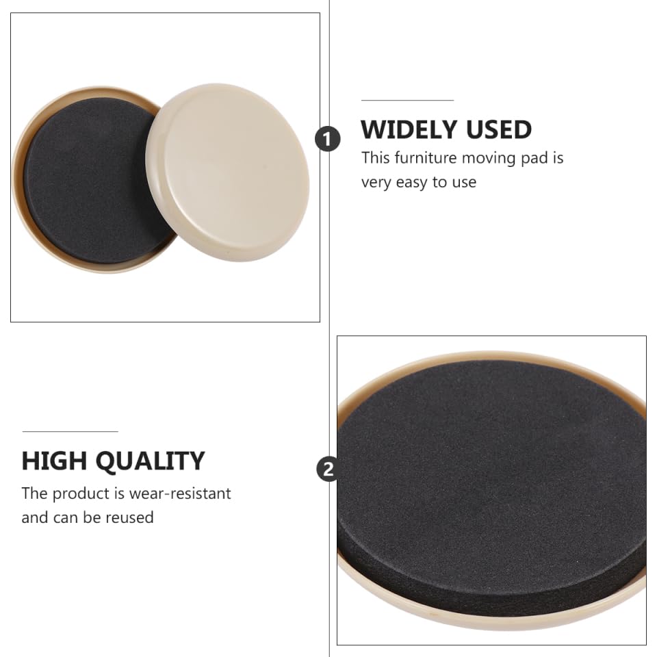 KALLORY 8Pcs Furniture Sliders Heavy Duty Sliding Aid Pads 3.50X3.50In Cabinet Moving Mat for Carpet and Hard Floors Protecting Surfaces and Easing Heavy Furniture Moving - size: 8.9x8.9cm