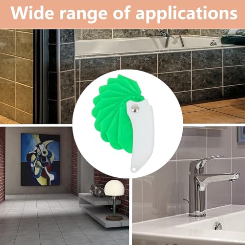 Silicone Seam Tool Professional Caulking Finger Caulk Remover Tool Silicone Remover Tool 9-in-1 Caulking Tool Kit for Bathroom, Kitchen, Floor, Window(green)