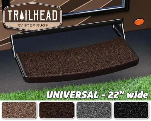 Prest-O-Fit 2-0221 Trailhead Universal RV Step Rug 22 In. Wide - Grizzly Brown - color: Grizzly Brown