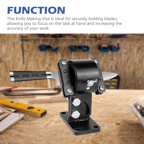 SCOTTCHEN Swivel Knife Making Vise, Knife Vise Tool, Knife Making Clamp,Work Bench Vise Tilts Rotates for Knife Making 360 Degree-1 Pack - style: Knife Making Vise