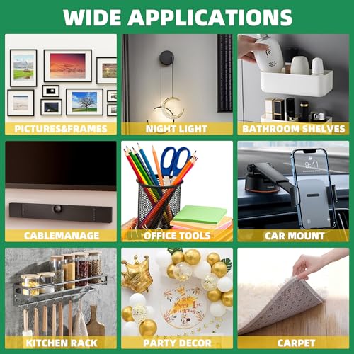 YMHB Double Sided Tape Heavy Duty, Nano Tape Double Sided Mounting Tape(2 Rolls, Total 19.6FT), Removable Transparent Adhesive Tape, Clear Two Sided Poster Wall Tape Strips for Home Office - size: 1.18 inch x 19.6 feet