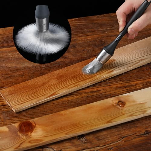 Bates- Trim Paint Brush, 3 pcs, 5/8”, 3/4” and 1”, Ergonomic Handle, Grey Theme, Trim Brushes for Painting - color: Grey Theme