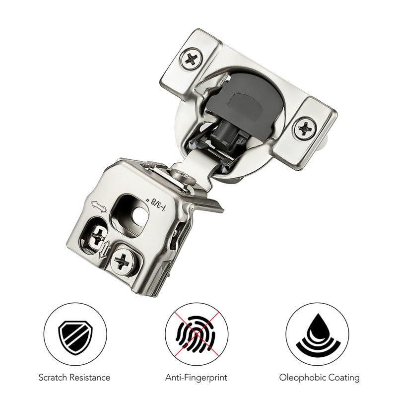 Ravinte 2 Pack 1 Pair 1-3/8 inch Overlay Soft Close Kitchen Cabinet Hinges Stainless Steel Adjustable Kitchen Hinges Satin Nickel Cabinet Hardware - size: 1-3/8 inch Overlay