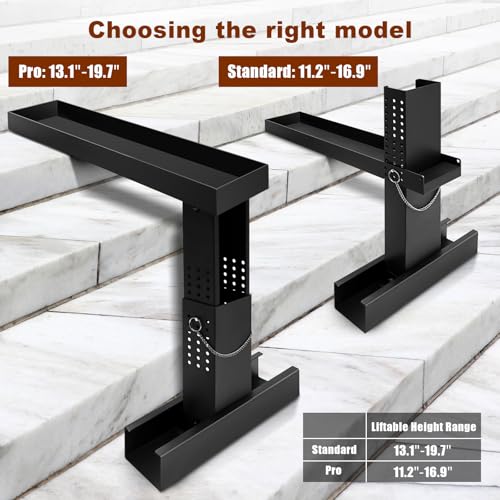 RYFT Heavy Duty Ladder Extender Pro, High Strength Ladder Extension, Ladder Leveler 13.1"-19.7" Adjustable Height Range Ladder Extender for Single and Extension Ladders