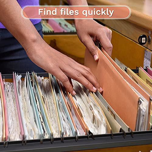 Leinuosen 6 Pcs File Cabinet Rails PVC Hanging Black Document Cabinet Rails for Drawer Sides Letter Size Office File Drawer Holder Organizer Storage, 15.8 Inches Long(1/2 Inch Wide) - size: 1/2 Inch Wide