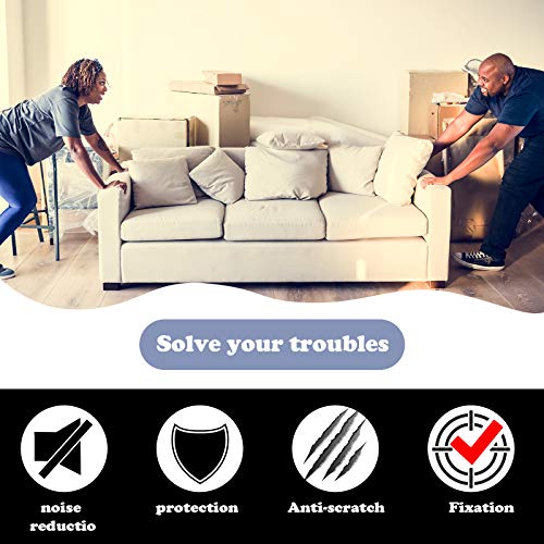 4 Pcs Non Slip Furniture Pads 6 x 4 Inch Self Adhesive Rubber Pads with Anti Grip Cuttable Rubber Self Stick Sheet for Furniture and Appliances