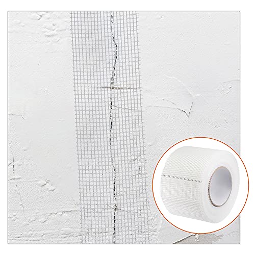 uxcell Drywall Joint Tape Self-Adhesive Fiberglass 4-inch x 164-feet Repair Patch Wall Hole Crack Mesh Size 2.8mm - size: 4" x 164'