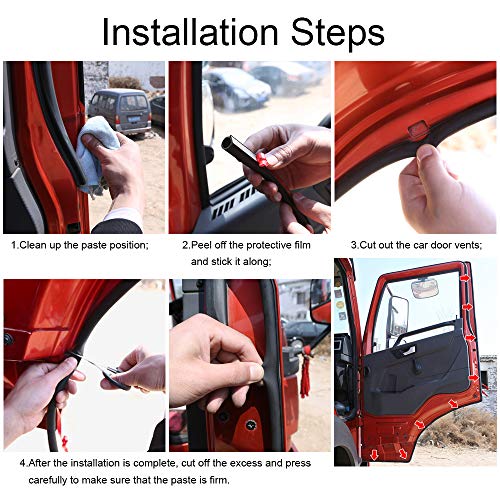 Storystore Universal Automotive Car Door Seal Strip D-Shape Self-Adhesive Weather Stripping for Car Truck Door Window Soundproof Noise Insulation Sealing (11/20" (W) x 11/20" (T) x 19.7' (L)) - size: 11/20" (W) x 11/20" (T) x 19.7' (L)