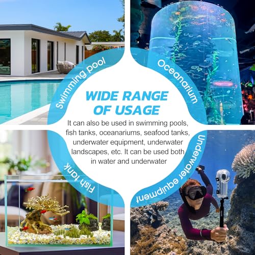 Aquarium Safe Silicone, Aquarium Silicone Transparent Underwater Sealant Fish Tank Waterproof Strong Adhesion Good Flexibility Underwater Bonding for Fish Tank, Pools Transparent, 120ml