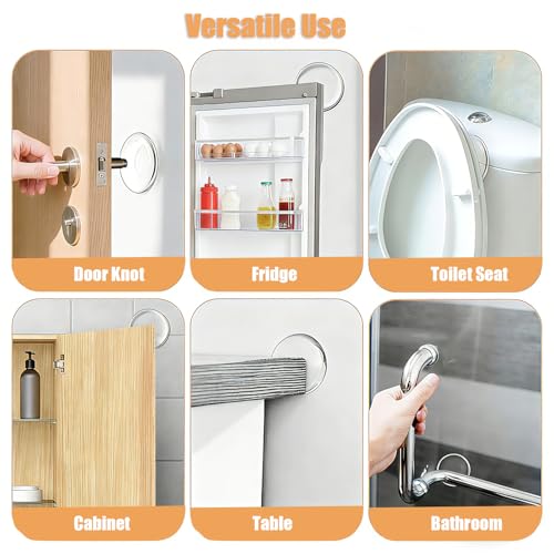 Door Stopper Wall Protector, Door Stoppers for Wall Self Adhesive 6Pack 2", Quiet Door Bumpers for Wall Clear, Strongest Door Handle Stopper, Guard Door Bumper Silencer