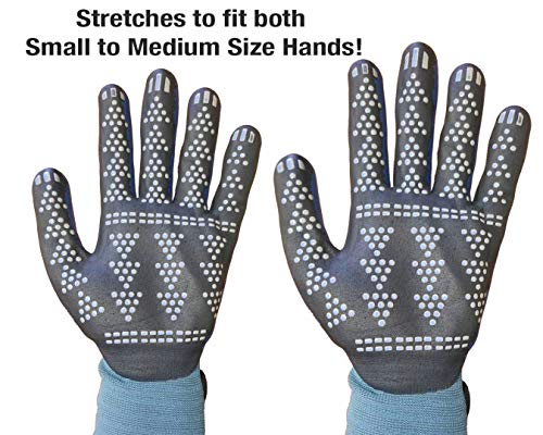 ANICEMOON Midwest Gloves & Gear Unisex Adult Advanced Max Gripping Glove, Slate Blue, 1 Pair (Pack of 4) - size: 2 Count (Pack of 4)