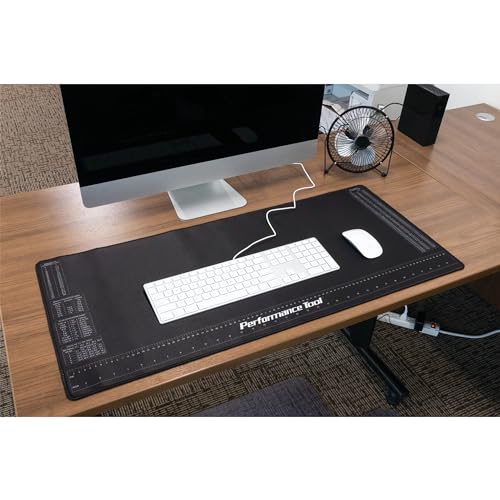 Performance Tool W88977 Neoprene Mat with Ruler and Reference Charts, Chemical Resistant, 16-Inch x 35.75-Inch, Protects Work Surface from Solvents and Oils - size: Neoprene Work Mat, 16” x 35.75”