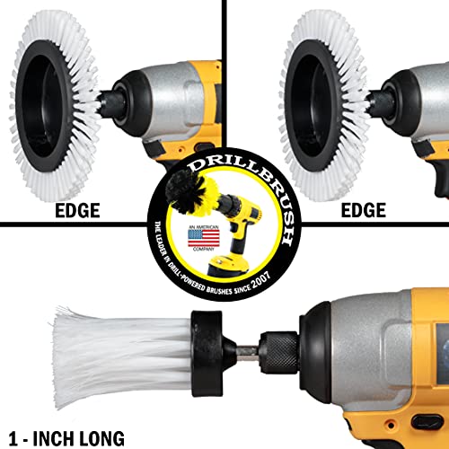 3 Pack Drill Brush Power Scrubber Cleaning Brush - Soft White Drill Brush Set - Car Detailing Kit - Cleaning Drill Brush Set for crevices and Hard to get to Areas - Power Scrubbing Brush for Drill - color: White