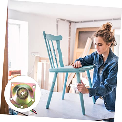 Furniture Leg Mounting Plates 8pcs Iron Slope Leg Attachments 12° Angle for Sofa Couch - color: Multi Color