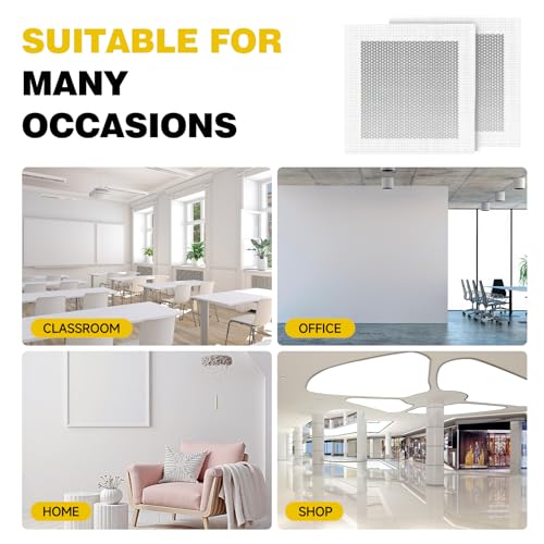 12 X 12 Inch Drywall Repair Kit - Heavy Duty Self-Adhesive Mesh Drywall Repair Patch for Large Holes in Wall and Ceiling, Wall Patch Repair Kit with Scraper and Sandpaper - Dry Wall Patch Kits