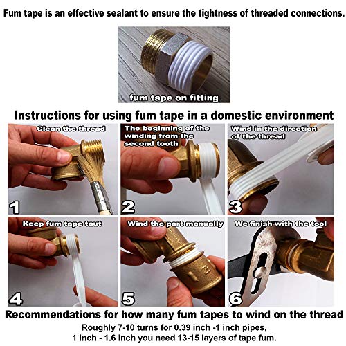 3/4 Thread Seal Tape PTFE 3/4 Thread Seal Tape for Plumbers Premium Grade Teflon Tape for Plumbers Tape PTFE Tape Sealing Tape,Plumbing Tape Sealant Tape,Thread Seal Tape White