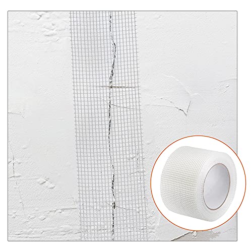 uxcell Drywall Joint Tape Self-Adhesive Fiberglass 3-inch x 98-feet Repair Patch Wall Hole Crack Mesh Size 2.8mm - size: 3" X 98'