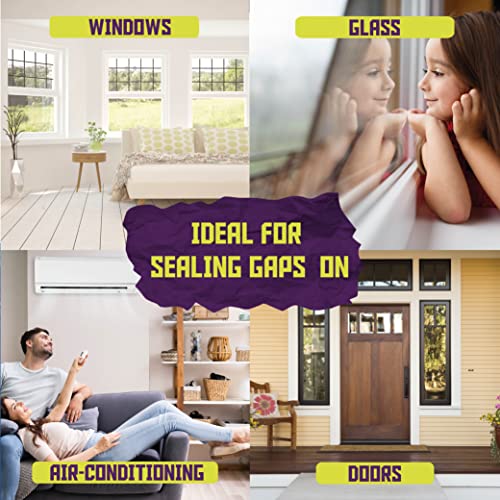 ATack Transparent Window Weather Sealing Tape, 2-Inch x 30 Yards, Clear Window Draft Isolation Sealing Film Tape- No Residue, Surface-Safe, Wood-Safe, Removes Cleanly - size: 2" X 30 Yards (Single Pack)