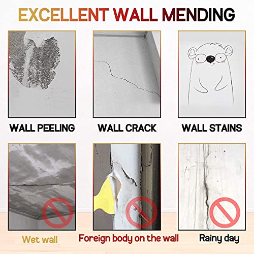 Drywall Patch Repair Kit with Scraper, Wall Spackle Repair Paste, Wall Mending Agent Quick and Easy Solution to Fill The Holes for Home Wall, Plaster Dent Repair and Wood Scratch Repair - color: White 3Pack