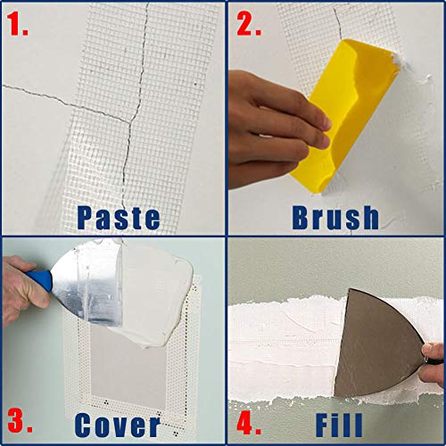 LYLTECH Drywall Joint Tape-13 MESH,100% Fiberglass 1.88-Inch X 180Feet,Heavy-Duty Self-Adhesive Wall Crack and Seam Patch