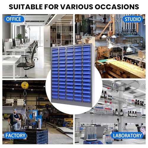 75 Drawer Heavy Duty Parts Cabinet,2mm Steel Frame & ABS Drawers with Labels/Divider,550Lbs Nut Bolt Screw Organizer for Workshop,Garage,Hardware Storage - size: Parts Cabinet:26" X 9" X35 inch