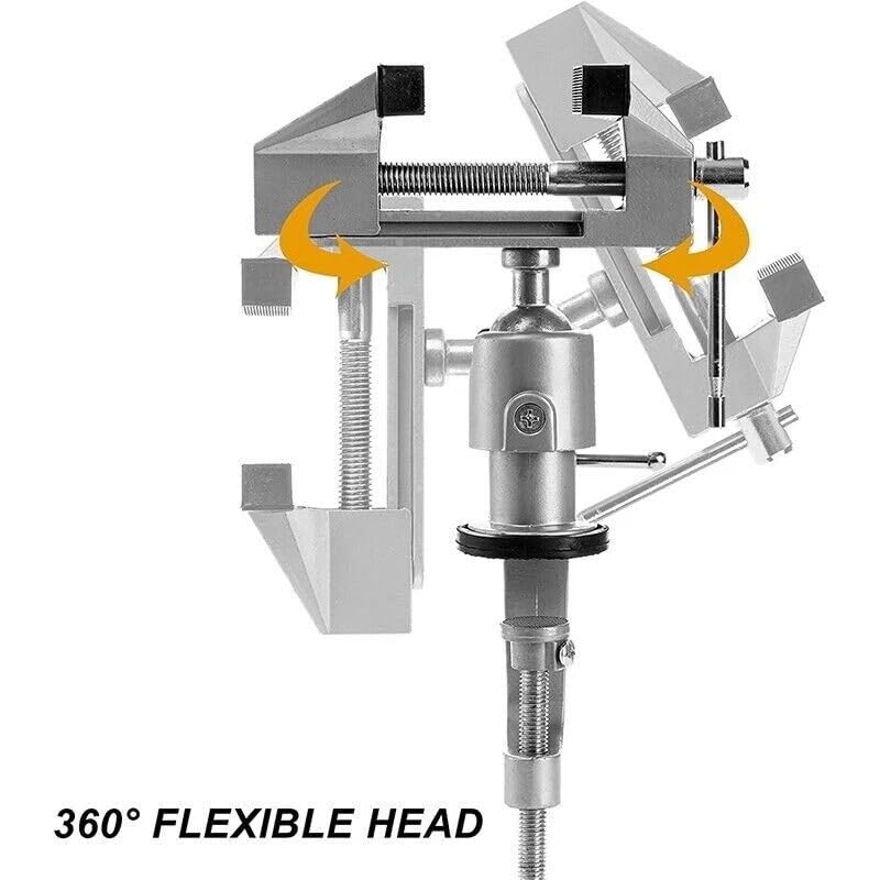 Swivel 3" Universal Table Vise – 360° Rotation, Adjustable Clamps, Ideal for Workbench, Jewelry, Model Making, and More