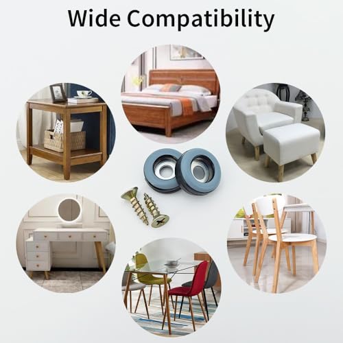 12pcs Screw on Furniture Glides 0.75 Inch (19mm) Diameter PTFE Teflon Chair Leg Floor Protectors Heavy Duty Furniture Sliders Pads Table Foot Gliders for Hardwood Carpet and Tile Floors - size: 0.75 inch(19mm)