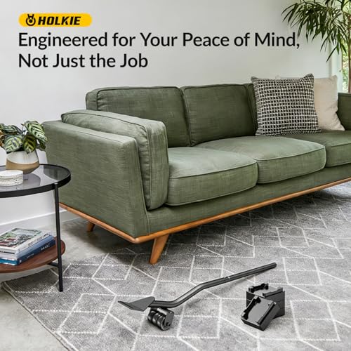 HOLKIE Heavy Duty Furniture Jack for Sliders on Carpet,Back Saving Furniture Lifter Tool for Pads on Hardwood Floors,660 Lbs Load Appliance Lifter Jack & 4 Stackable Blocks to Raise Furniture