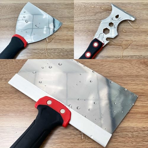 5 Pack Drywall Knife Set, Includes 8” & 12” Taping Knives, 4" & 6" Putty Knives and 3” Multifunctional Paint Scraper, Perfect Hand Tools for Drywall Joint Taping, Finishing and Patching - color: Black, 5pcs