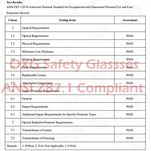 OXG Safety Glasses Over Eyeglasses Anti-Fog, ANSI Z87.1 Safety Goggles Eye Protection Glasses for Men and Women - color: Black-6 Pack