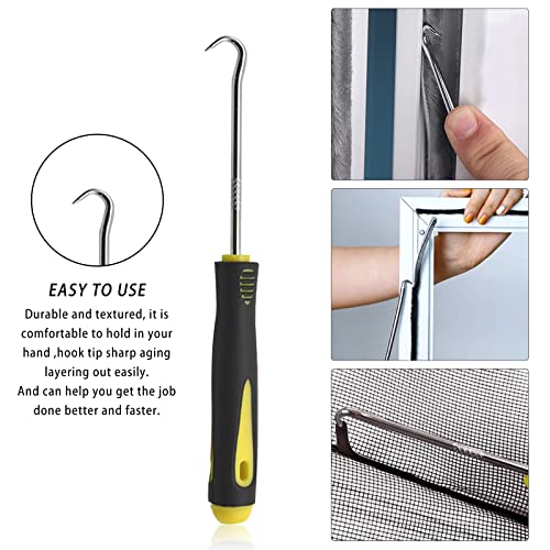 BAYTORY 3Pcs Screen Tool, Window Screen Spline Roller Tool with Wooden Handle and Nylon Bearing Wheels, Mesh Screen Door Repair Kit Durable and Easy to Use - style: Nylon