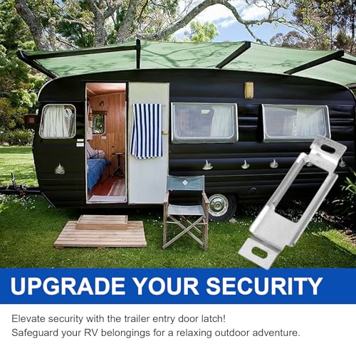 314301 RV Baggage Door Strike Plate, RV Luggage Door Latch Camper Latches for 5th Wheels, Travel Trailer and Motorhomes, Mobile Home Door Plate RV Entry Door Replacement Parts (2 Pack)