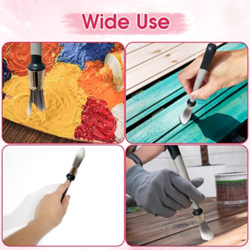 Trim Paint Brushes, 3 Packs with 0.45/0.75/1 Inch Paint Brushes for Walls, Touch Up Brushes, Small Paint Brush for House Wall Edges, Trim Painting Brush
