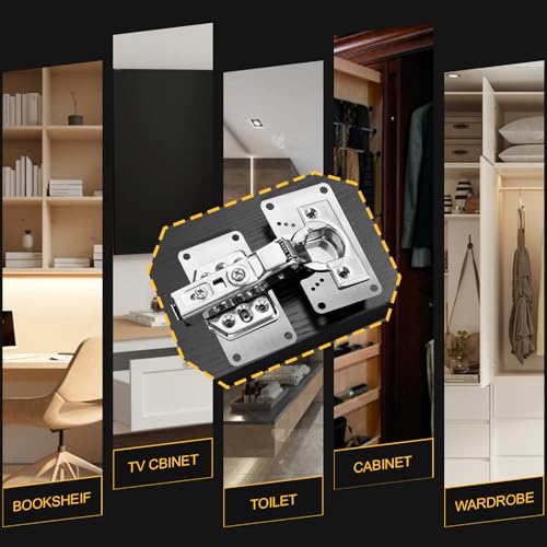 6 Pcs Cabinet Hinge Repair Plate, Hinge Repair Board, Cabinet Hinges Repair Brackets with Screws, Metal Hinges Repair Fixing Plates - size: Small