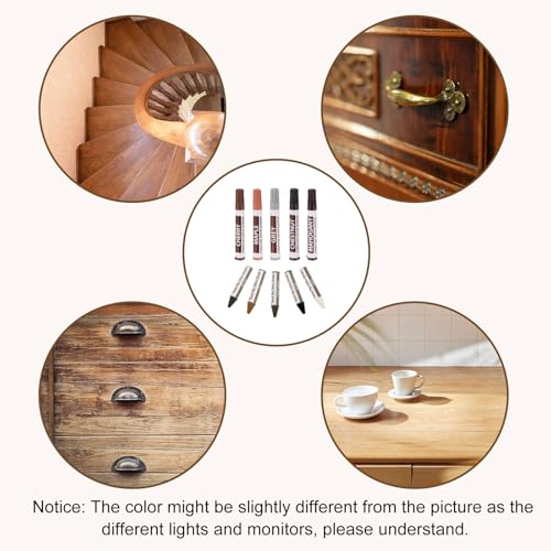 uxcell Furniture Repair Kit Wood Markers, Set of 17 Oil Based Paint Markers and Wax Sticks with Sharpener Kit for Scratches, Wood Floors, Tables, Carpenters, Touch Up, Cover Ups