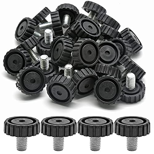 Zorfeter 30 Pcs Screw in Threaded Furniture Adjustable Levelers, M8 x 13mm Patio Furniture Glide Leveling Feet for Table, Chair, Furniture Legs - size: M8 x 13mm