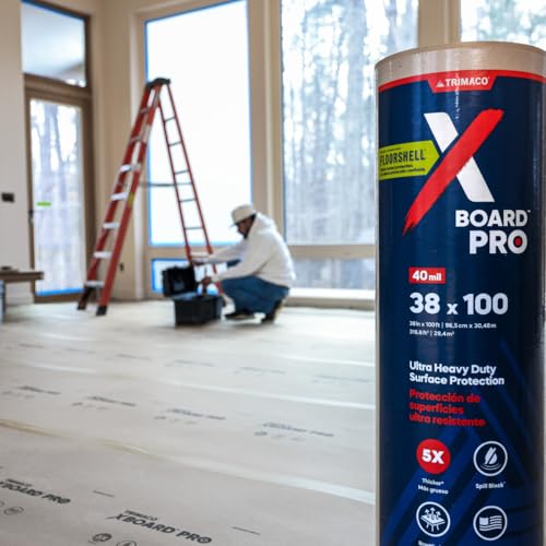 Trimaco X-Board Pro Heavy Duty Temporary Surface Protection, 1 roll, 38-inch x 100-feet