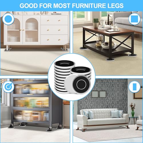 Upgrade Furniture Sliders, Furniture Sliders for Carpets, 16 PCS 4.3" Moving Pads with Anti-Slip Groove, Round Furniture Moving Sliders for Easy Move Bed Tables Cabinet Heavy Duty, Protect Carpets - size: 4.3in Round 16Pack