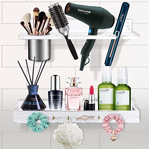 Hair Tool Organizer,Wall Mounted Hair Dryer and Styling tool Holder,Blow Dryer Holder,Organizer for Hot Tools, Curling Iron,Hair Straightener(White)