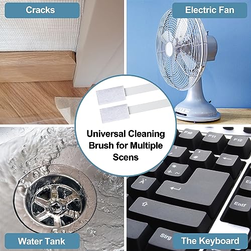 Ouligay 40PCS Disposable Crevice Cleaning Brushes Crevice Cleaning Tools Crevice Hole Brush Disposable Toilet Brush Keyboard Scrub Brush for Window Groove,Door Track, Keyboard,Grooves(White)