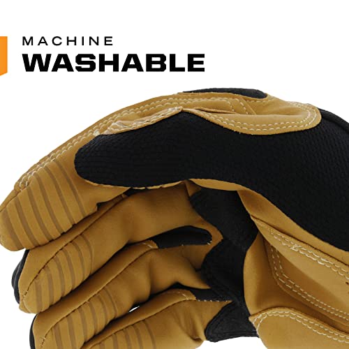 Mechanix Wear Material4x M-Pact Gloves - Abrasion-Resistant Gloves for Hand Safety - Machine Washable - Breathable - Secure Fit - Tear-Resistant - Durable - Brown/Black - Medium - size: Medium