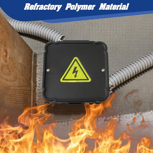 Black Open Splice Junction Box (1 Pack),Open Splices Repair Open Splices, 5 Second Installation Splice Box, Wire Electrical Junction Box with Cover V0 Flame Retardant Rating(Highest Level) (1)