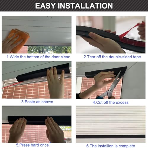Universal Garage Door Threshold Seals Bottom Rubber Replacement, weatherproofing Garage Door Weather Stripping with Nails (40ft) - size: 40ft
