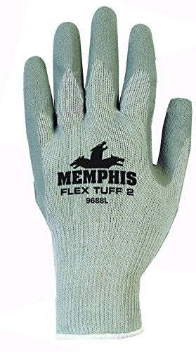 Coated Gloves,Cotton/Polyester,L,PR - size: Large