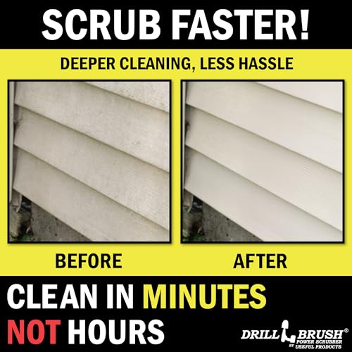 Drillbrush Hard Bristle Cleaning Brush for Crevices and Gaps - Drill Brush Attachments for Cleaning Brick and Cement - Brick Fireplace Cleaner Brushes - Cemetery Headstone Cleaner Kit for Graves - color: Red