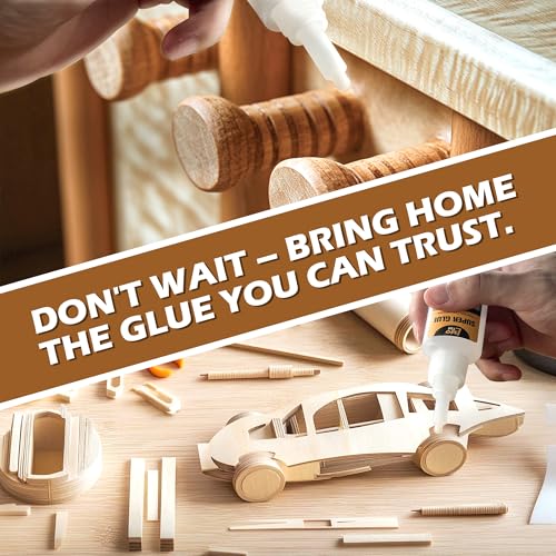 Wood Super Glue Liquid, Clear Instant Cyanoacrylate Adhesive for Wood Crafts Repair Woodworking, All Purpose CA Glue for Shoe Ceramic Plastic Leather Glass Model Metal Pottery Aquarium Porcelain Stone - size: 1oz-Thick